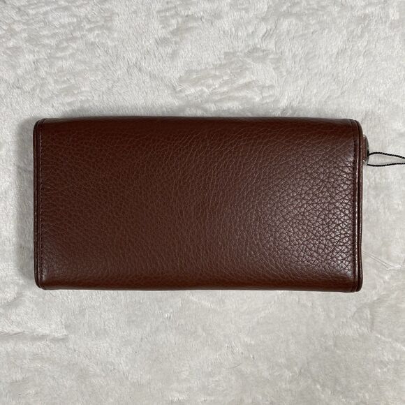 Baggallini Brown Pebbled Leather Wallet Wristlet NO STRAP Classic Brand New - Picture 4 of 5